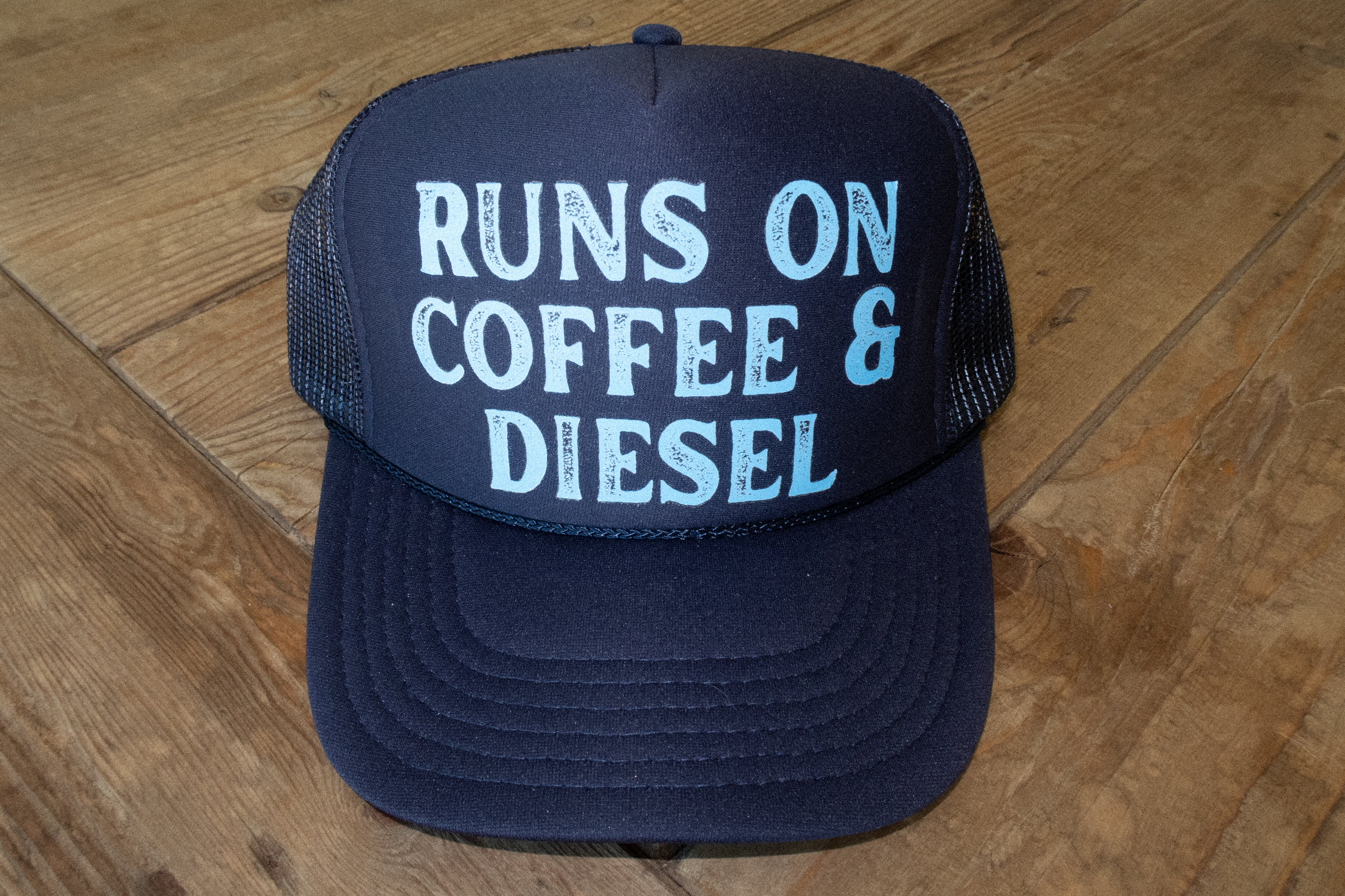 Runs on coffee and diesel
